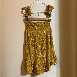 Floral mustard dress